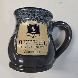 Bethel University Coffee Club Gray Deneen Pottery Mug Drip Glaze Minnesota